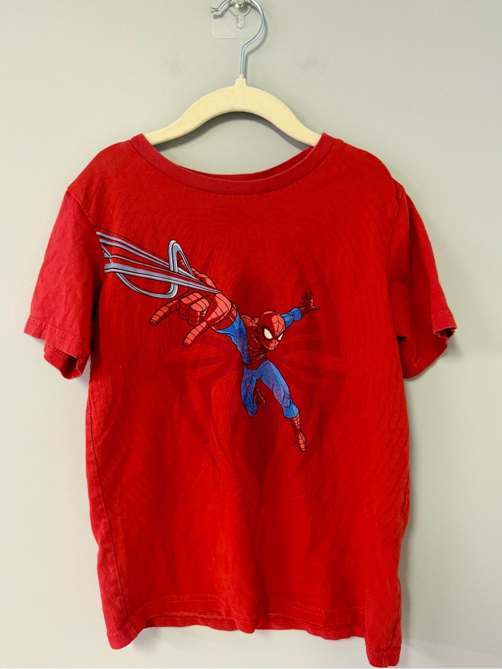 Disney Red Spider-Man Short Sleeve Tee for Kids